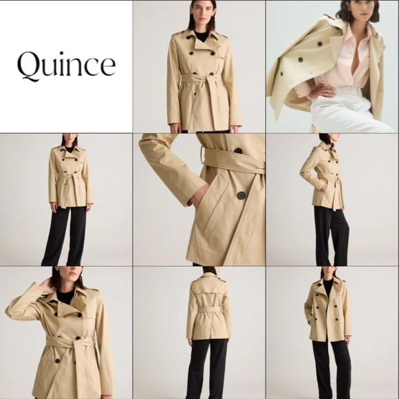 Quince Jackets & Blazers - QUINCE Comfort Stretch Short Trench Coat L